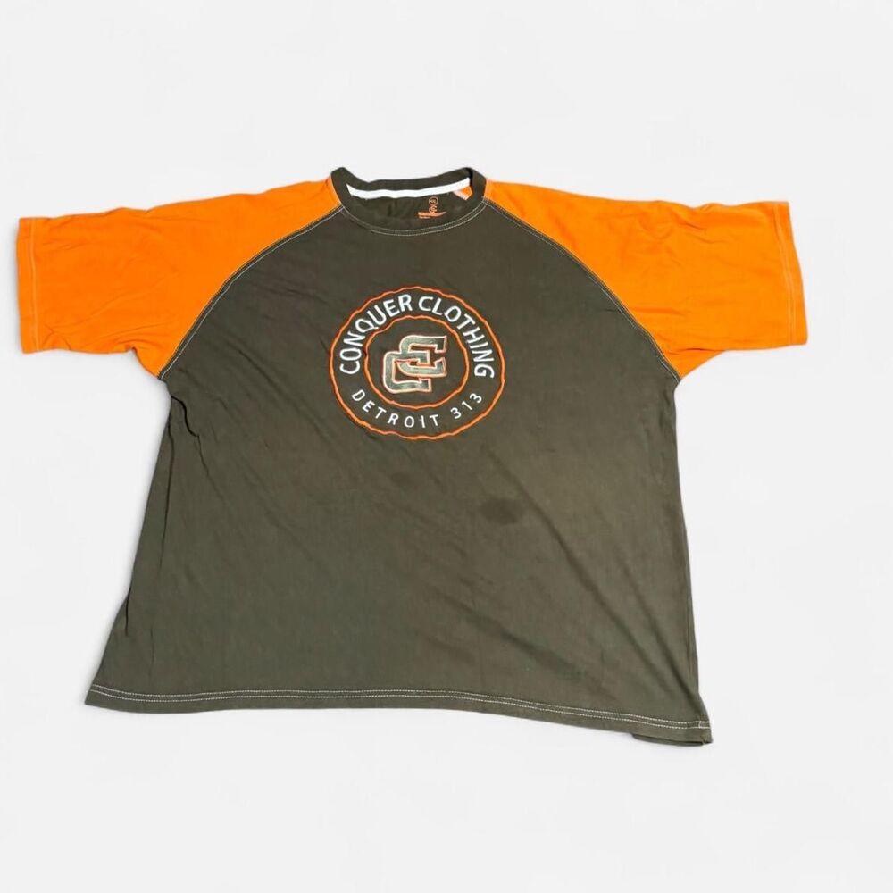 Conquer Detroit 313 green & orange XXXXL (width 25/1/2in, length 27in) T-shirt